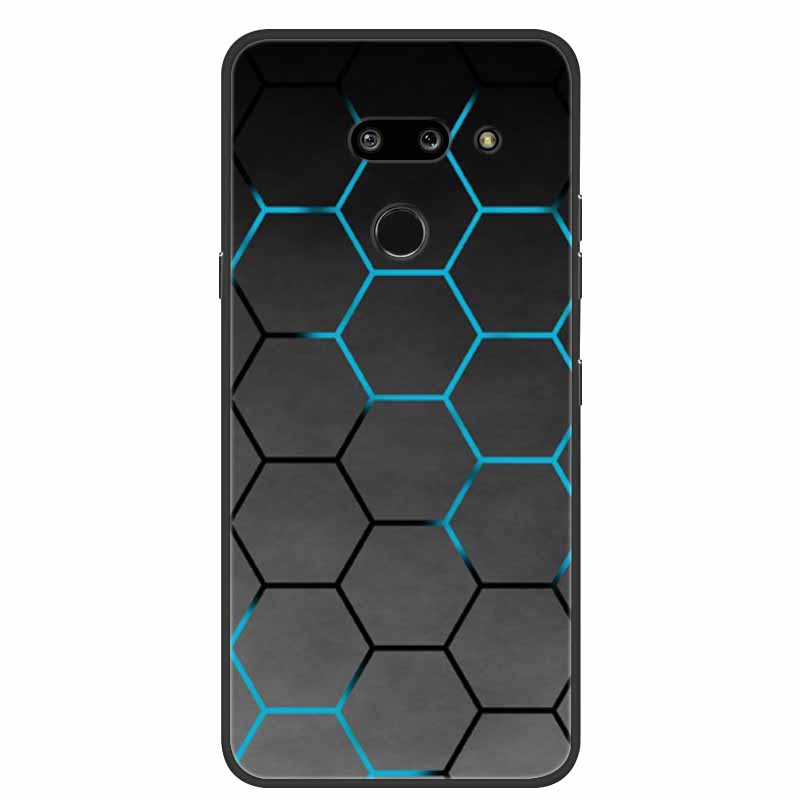 Für LG G8 G8S ThinQ Schwarze Hüllen Weiche Silikon TPU Handyhüllen Für G 8 S 8S ThinQ Luxus Rückabdeckung Funda Cartoon Schale Para Capa