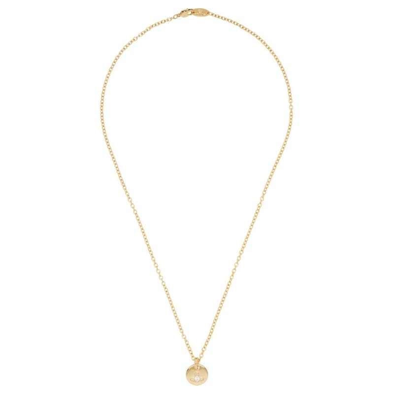 Vivienne Westwood Brand Logo Brass Necklace Men s Gold 630203GW02R102 золотой