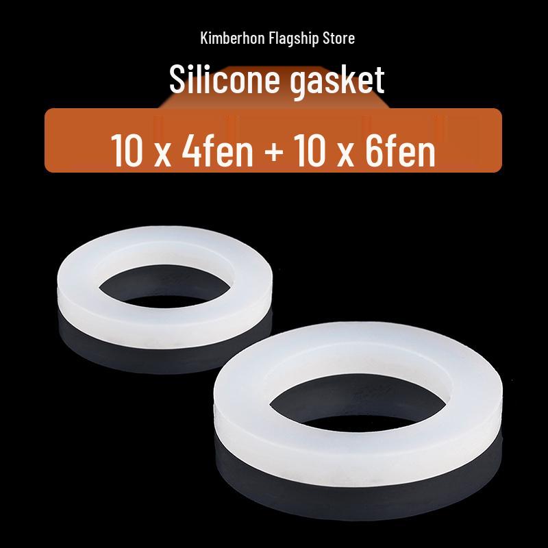 Silicone Rubber Gasket Shower Head Seal Ring, Water Heater Pipe Flat Washer, 4-6 Minute Installation.