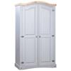 VidaXL Wardrobe with 2 Doors Corona Range Mexican Pine Grey 282619