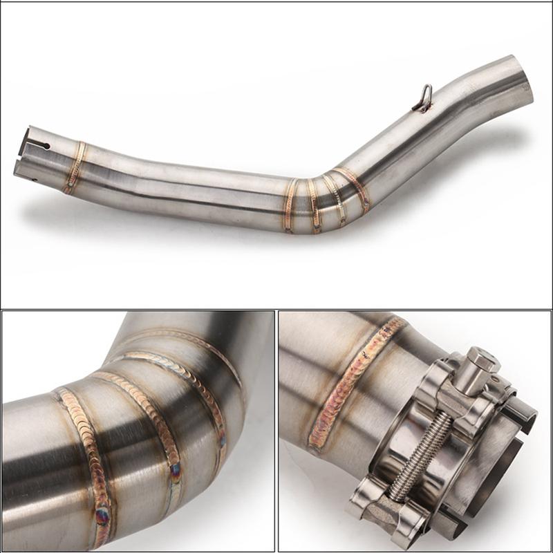 Stainless Steel Motorcycle Exhaust Muffler Motorcycle Exhaust Vent Middle Link Pipe for Benelli TRK 502