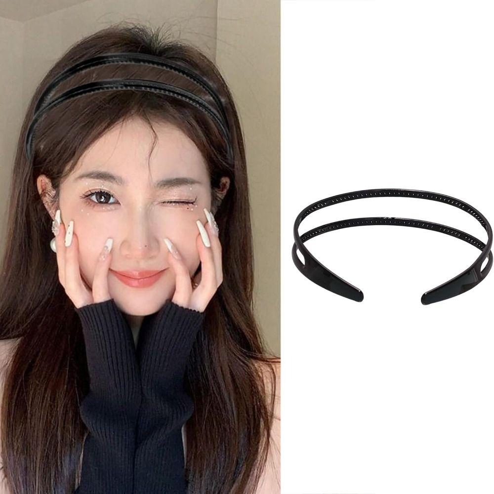 Wide Double Breasted Hairband Simple Hair Band for Travel and Daily Wear All Matching