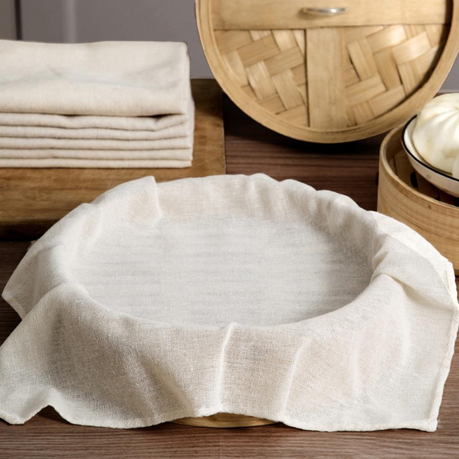 2pcs Cotton Steamer Cloth High Density Curd Cloth Filter Soybean Milk Cloth Filter Residue Gauze Insulation Cover Kitchen Tools6