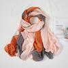 Spring And Summer Satin Long Scarf For Women Sunscreen Shawl Fashionable Beauty Scene Satin Long Scarf Versatile Travel Scarf