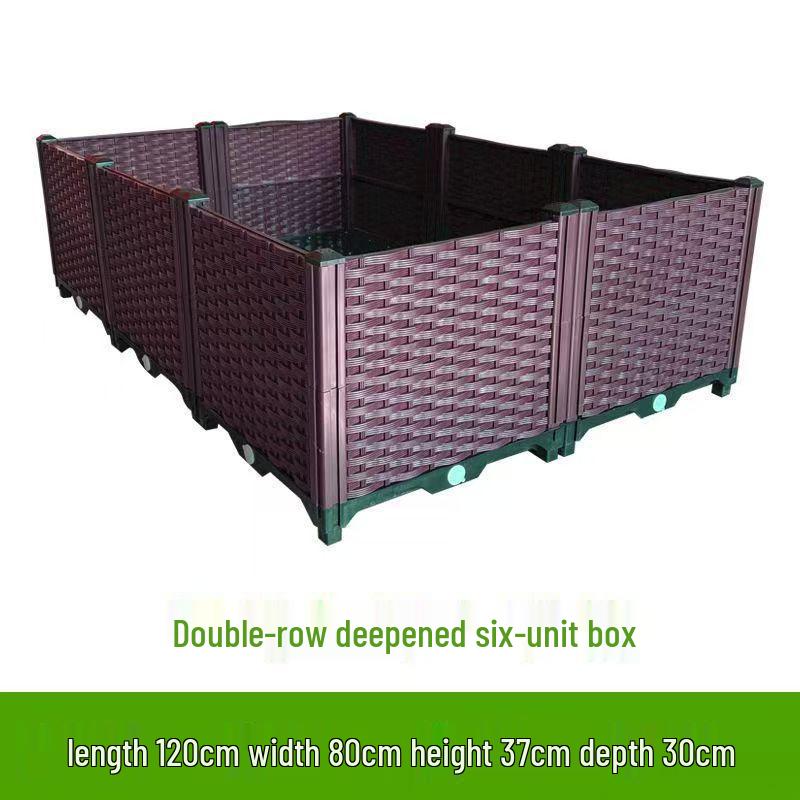 Extra Large Yellow-Edged Rooftop & Balcony Vegetable Planter Box