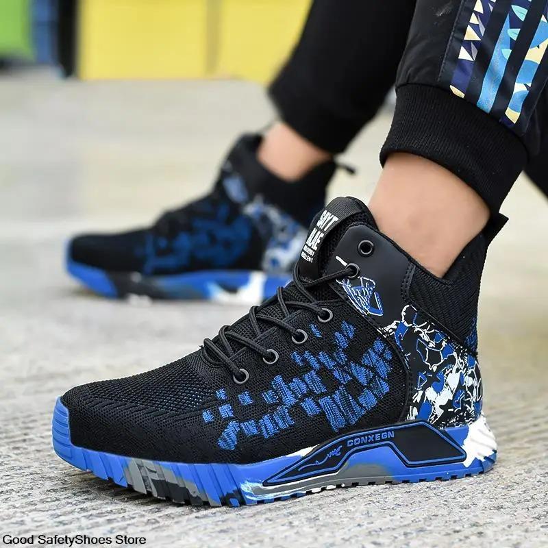 High Top Safety Shoes Men Work Shoes Men Women Work Safety Boots Men's Work Shoes Security Protective Boots