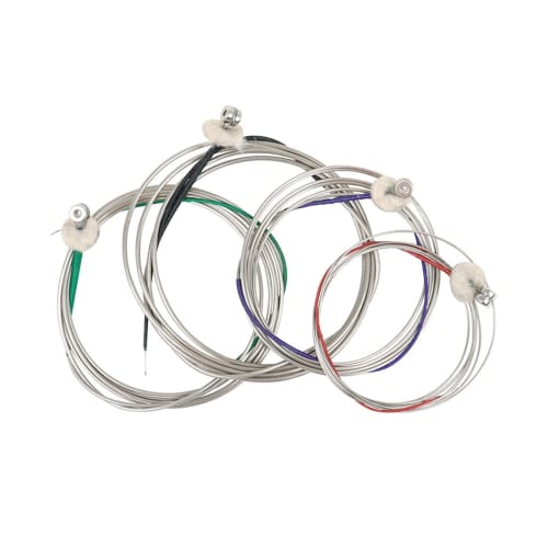 Adjivecct 4-Piece Set of Upright Bass Double Bass Strings, 4/4, 3/4, 1/2, 1/4, 1/8, Size 1, 2Rd, 3Nd, 4St Double Bass Strings