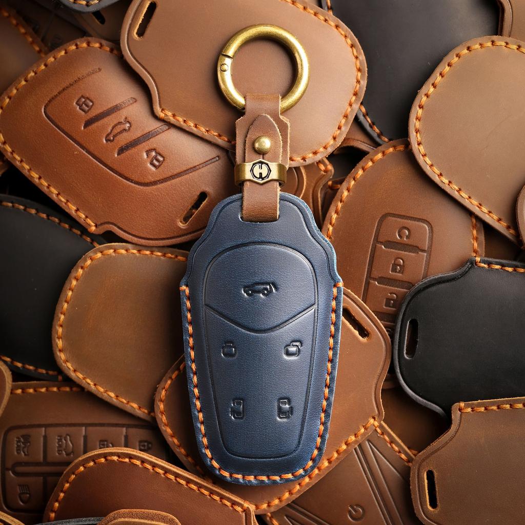 The Retro Key Cover Is Suitable for Lantu Car New Blueprint Dreamer Key Bag Buckle, Purely Handmade Leather Case Buckle.