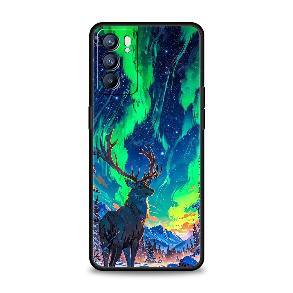 Landscape Winter Light Snow Case For Oppo Reno13 Reno12 Reno11 F Reno10 Pro A54 5G Find X5 A53 A52 A9 A17 4G A79 A80 A98 Cover