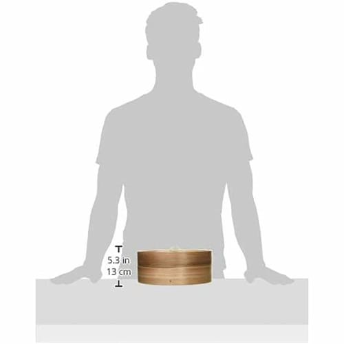 PEARL METAL Chinese Steamer, 27cm, Steamer for Vegetables, Shumai, and Xiaolongbao, Made with Natural Wood and Bamboo, Wanosato H-5716