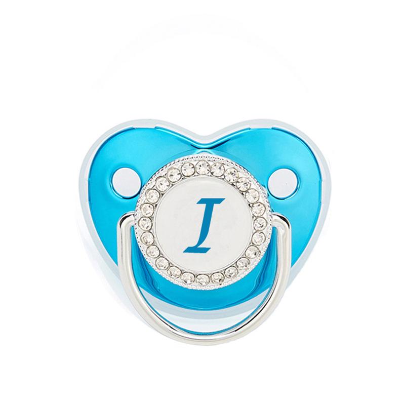 Blue Baby Diamond Pacifier - 26 Letter Teething Soother