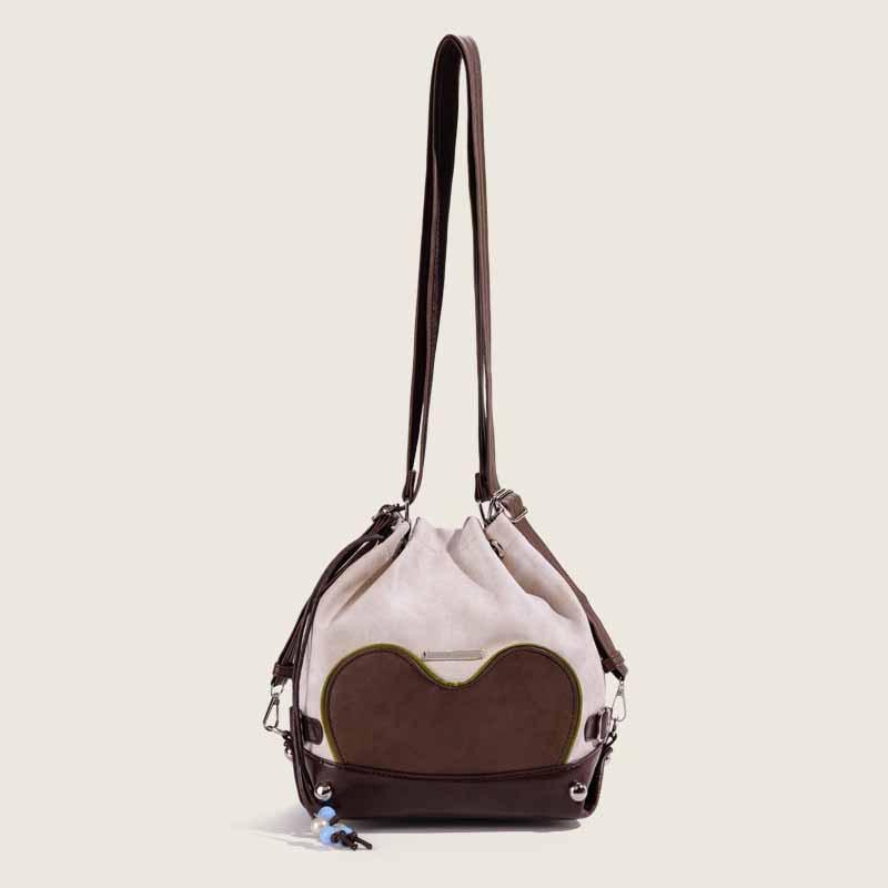 

2026 New Style Drawstring Small Backpack One Pack Multi-purpose Tote Bag Wanderer Design Bucket Women