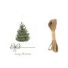 Christmas Tree Hanging Tags 48PCS Gift Label Cards With 10M Jute Rope Holiday Party Gift Wrap Decorations Supplies Ornament