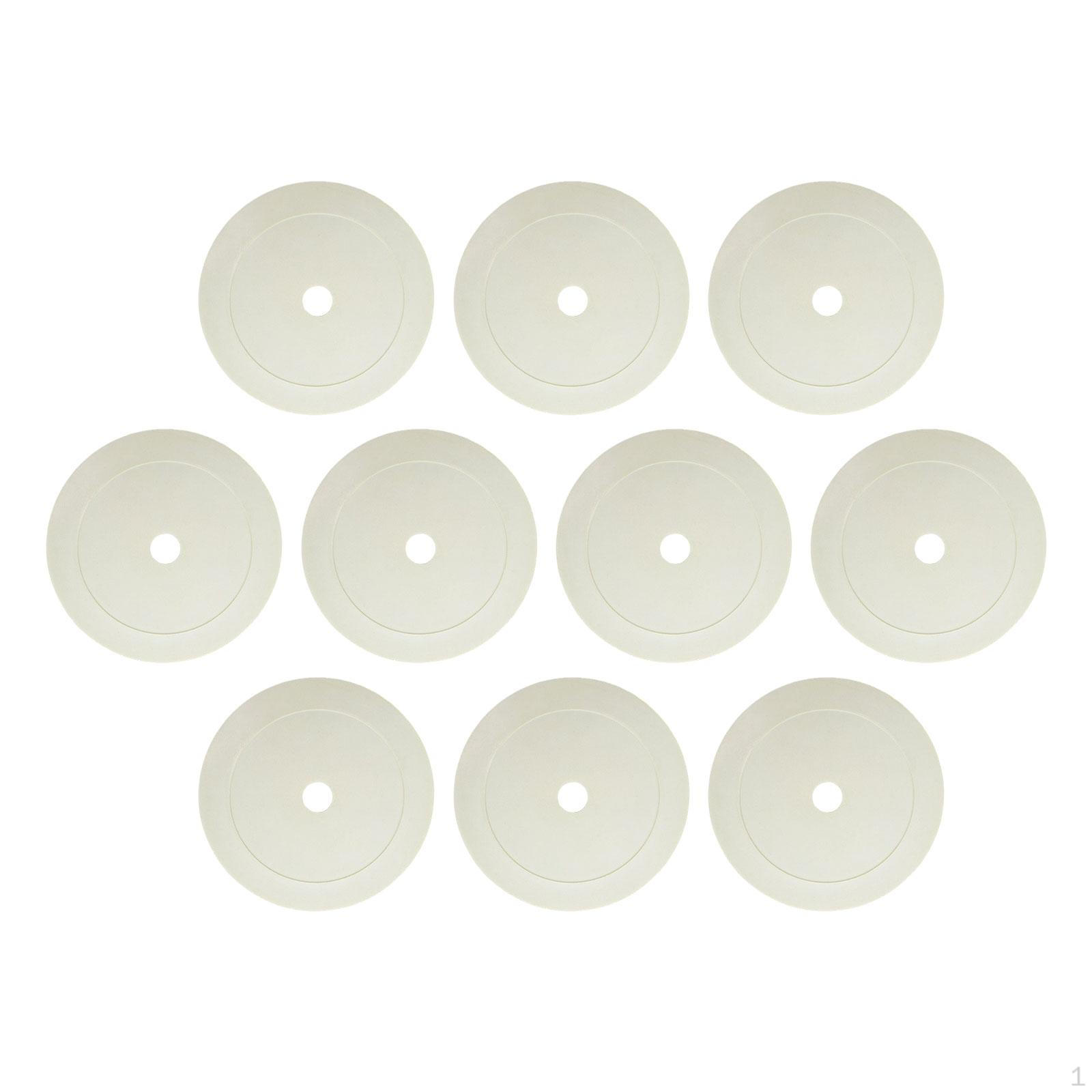 

10 Non-Slip Rubber Cone Flat Markers, Discs for Soccer Field, Agility Practice And белый