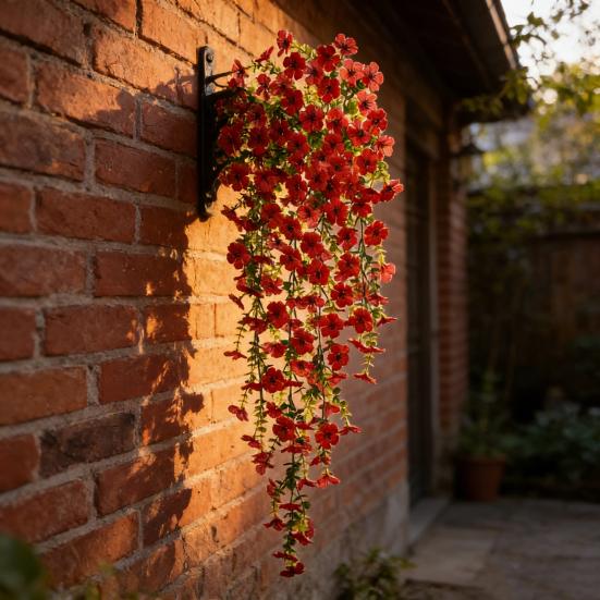 Sztuczny Fioletowy Kwiat Wina Fioletowa Wisząca Roślina do Wiosny Lata Wewnątrz Na Zewnątrz Ściana Dom Ogród Patio Dekoracja na Przyjęcie Weselne