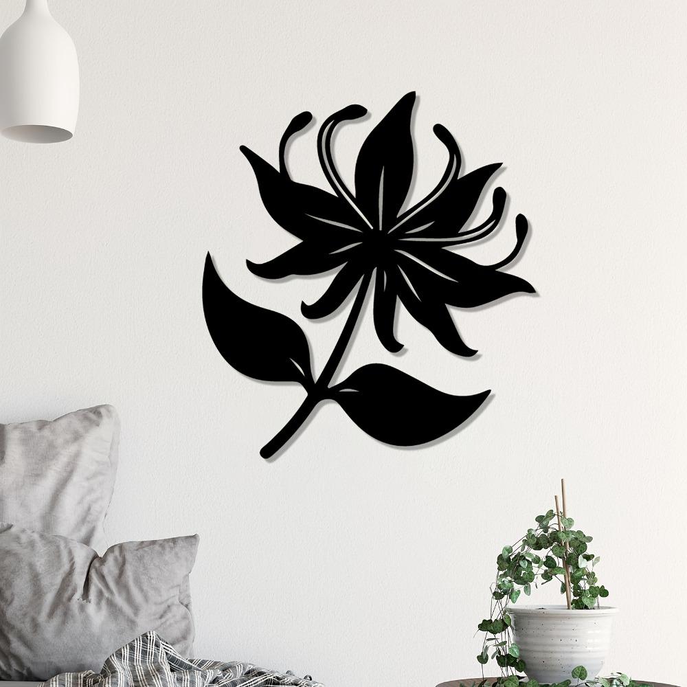 1pc Lily Metal Wall Art, Rustproof Flower Sculpture for Garden Fence Bedroom, Valentine Mother Day Gift, Home Decor