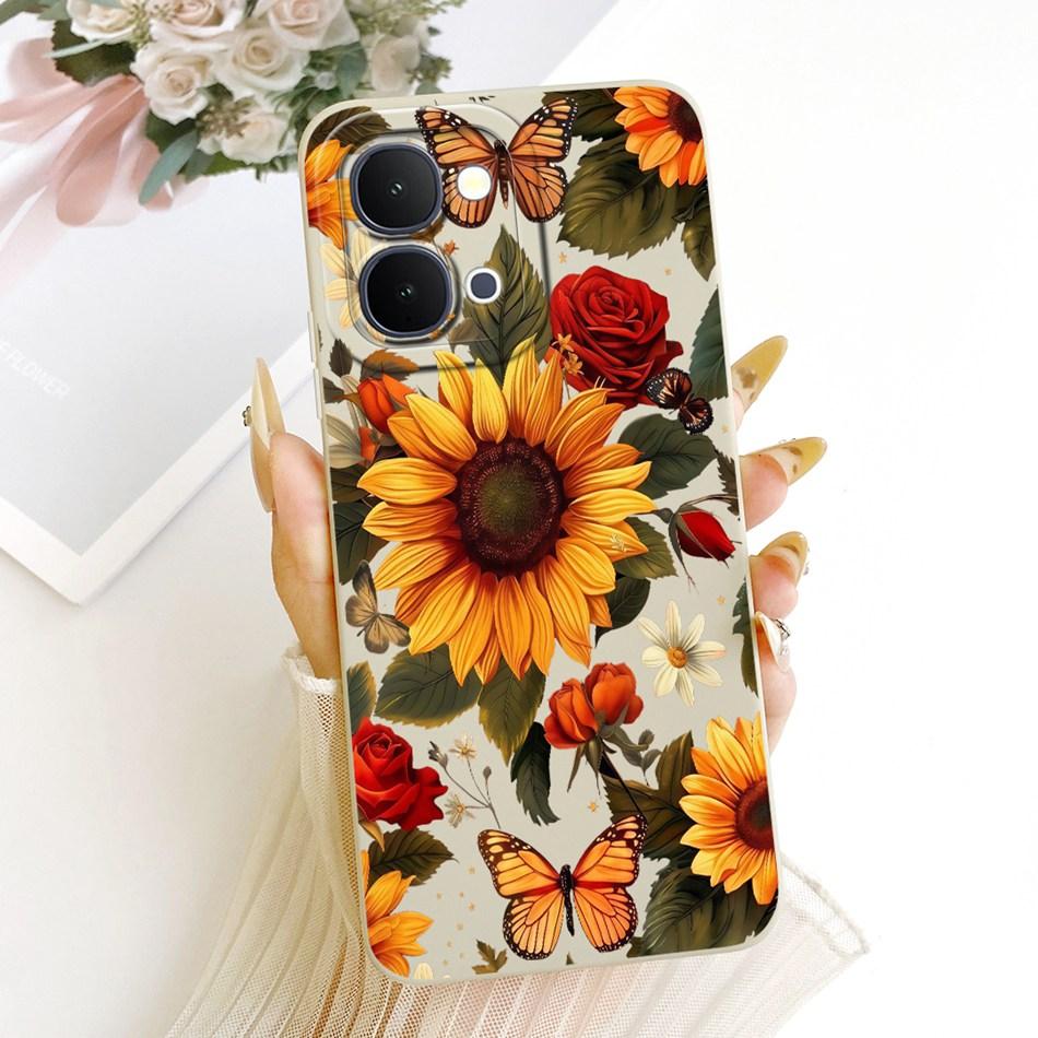 For Vivo Y31d Y51 Pro Y500i Cute Cat Flower Cartoon Phone Case For Vivo Y31D Y51Pro Y500i Soft Silicone Covers Bumpers