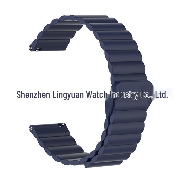 Huawei GT5 & Samsung Two-Tone Silicone Magnetic Loop Watch Strap (16mm/18mm)