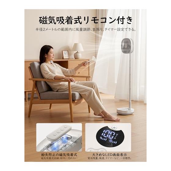 MoKo Folding Fan with Night Light 20000mAh Large Capacity 2026 New Specifications Small Fan Tabletop Fan Living Room Cordless Small Fan Air Flow