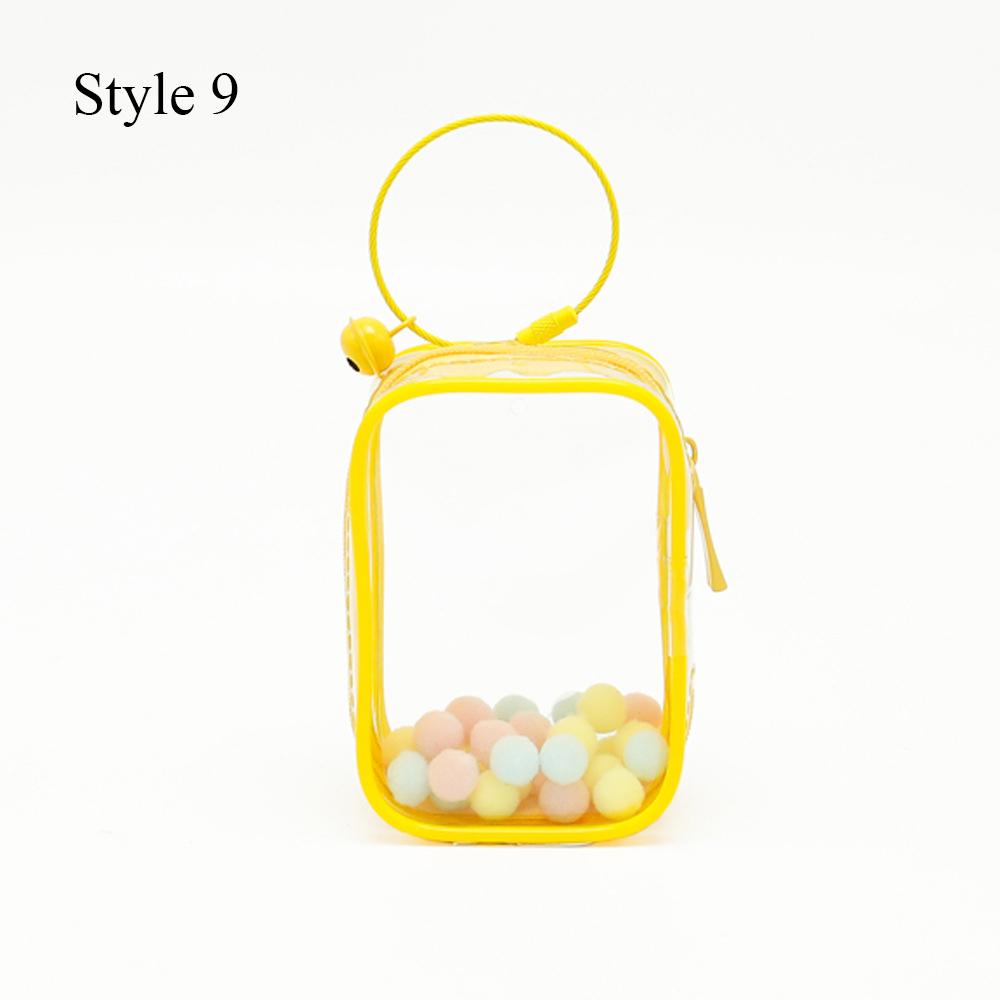 Jewelry Organizer Transparent Storage Box Pouch Mystery Box Plastic Box Cute Doll Bag Organization with Keychain Dustproof Case
