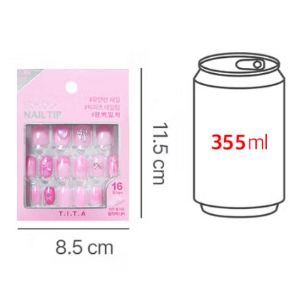 Square Nail Tips - 25SS TITApress Pink