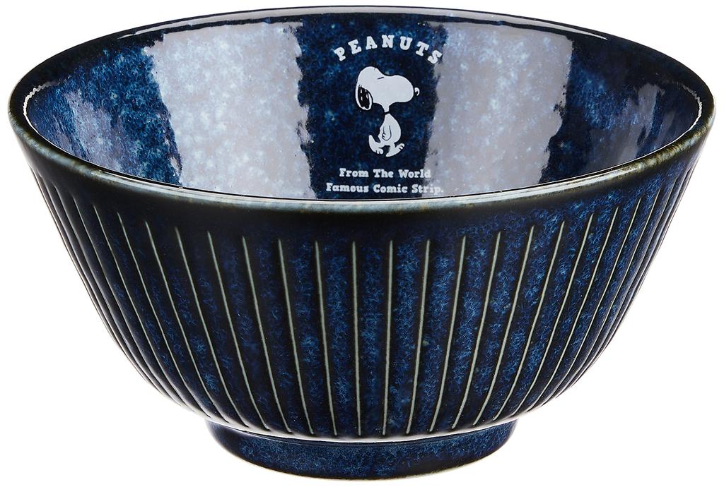 Kaneshotouki Peanuts Snoopy Indigo Rice Bowl 614110