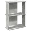 VidaXL Bibliothèque à 3 niveaux gris béton 60x30x80 cm bois ingénierie, étagère, étagère à livres, étagère de rangement, 860259