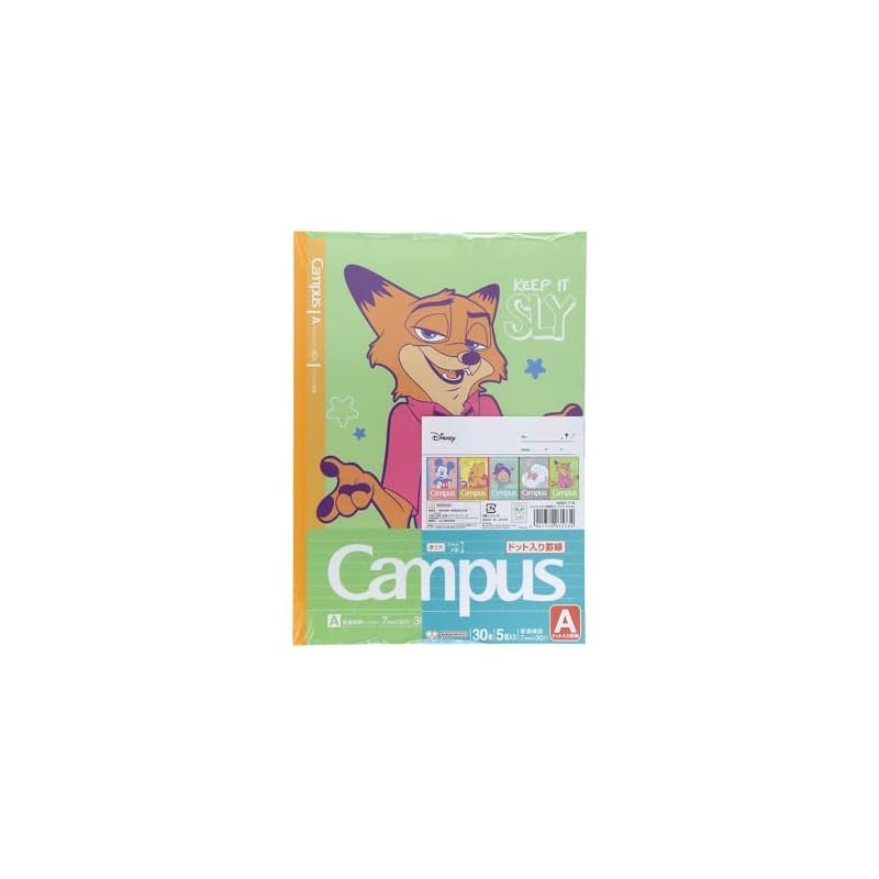 Sun-Star Stationery Disney Goods Campus Notebook 5-Pack Dot Ruled A-Line Disney Collection S2691779