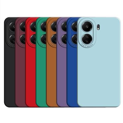 For POCO C65 Global Case For Xiaomi POCO C65 Cover 6.74 Inch Full Camera Lens Protection New Liquid Silicone Shockproof Bumper