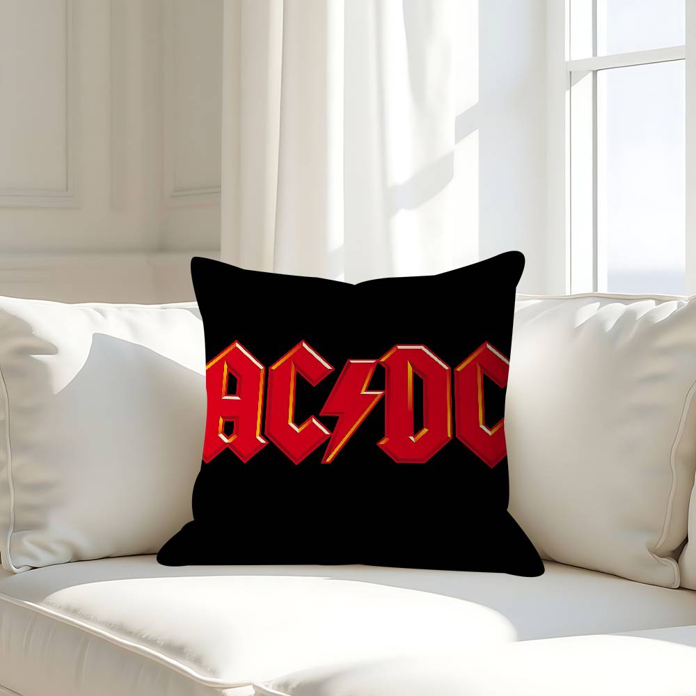 Rock Singer A-AC D-DC Band Pillowcase Toon Gift Cushion Cover Bedroom Home Sofa Chair Seat Decor Pillow Case