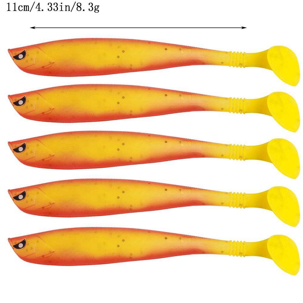 6 PZ/SET Creatura Esche Vinili da Pesca Esca Morbida 9 cm/4.1g Predator Pesca Luccio Gomma Morbida Esca Accessori Per la Pesca