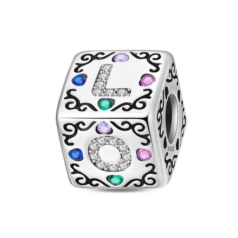 New 925 Silver Music Magic Love Cube Charms Beads For Women Fit Bracelet DIY Birthday Party Jewelry Gifts