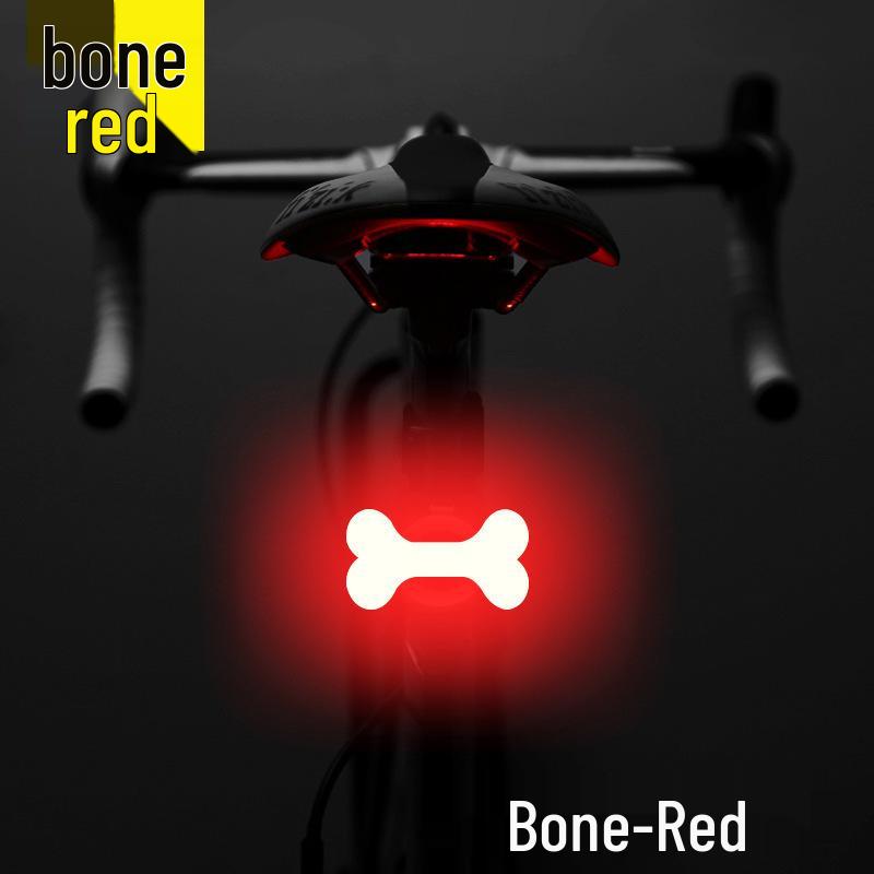 USB Rechargeable Dual Color Star-Shaped Taillight for Children's Balance Bikes