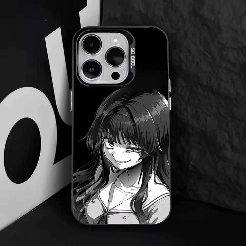 Süße K-Kaoruko-Waguri Handyhülle Für iPhone 17,16,15,14,13,12,11,Pro,XS,Max,Plus,Mini,SE4,E IMD Mattschwarz