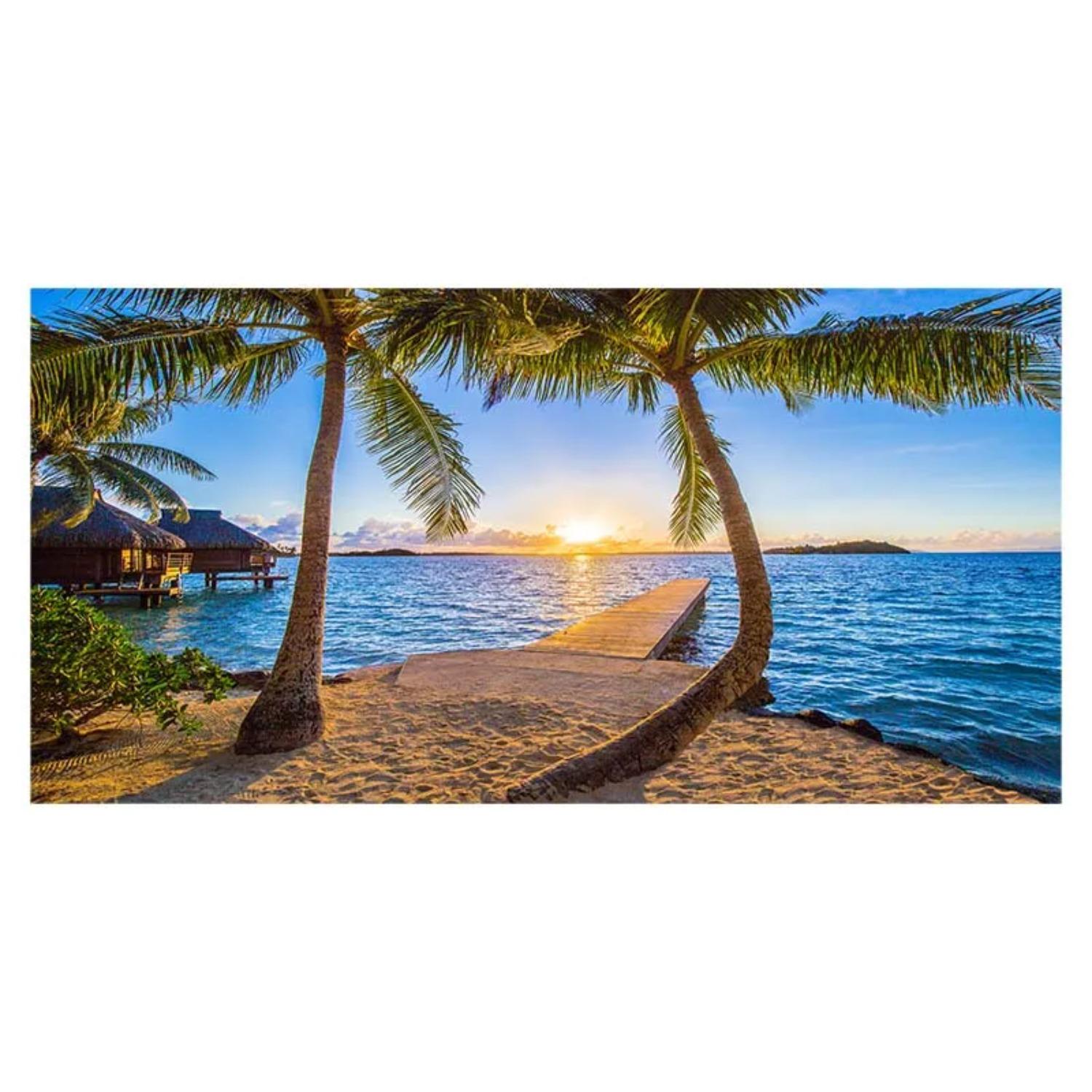 

Beach Sunset Wall Art Плакати Великий Пейзаж Картини на полотні Друк Скандинавські Настінні Прикраси Картина Для Домашнього Декору 60x120cm No Frame