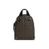 Michael Kors MK Slater Monogram Vintage Color Block Pletený řetěz PVC Batoh Mini Dámský batoh Hnědá Černá 30T0G04B0B-BROWN-BLK