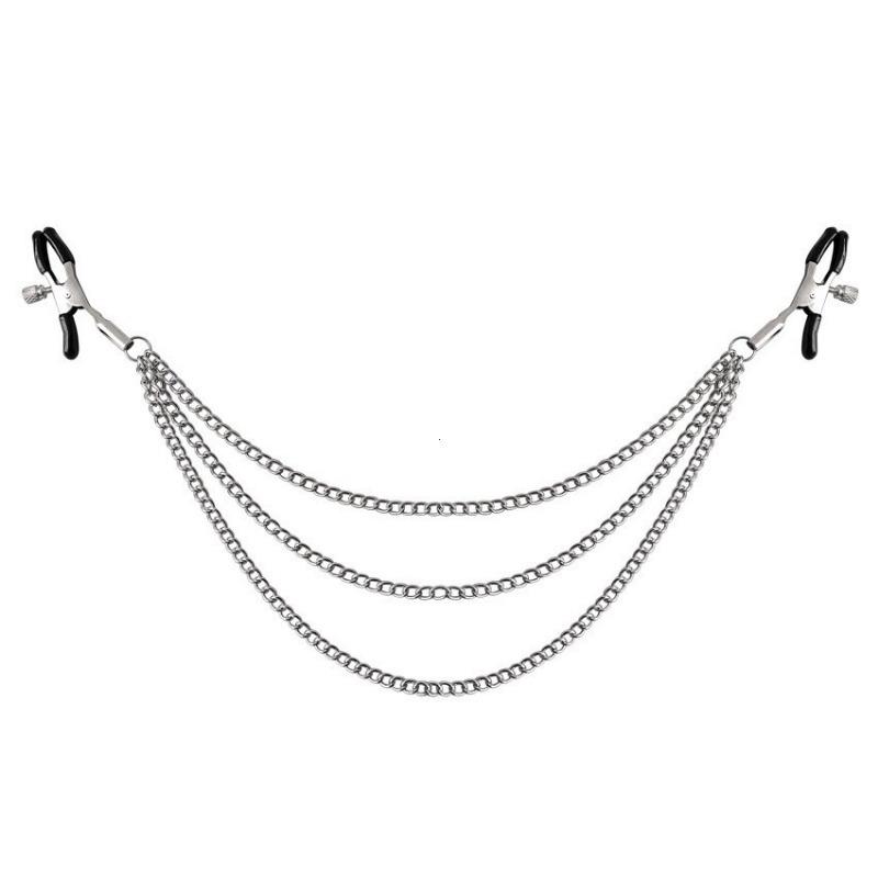 Metal Chain Nipple Milk Clips Breast Massage Clamps Adult Fetish Flirting Teasing Erotic Gadgets Bdsm Slave Sex Toys For Couples