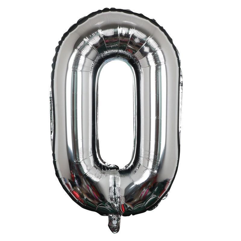 32 Inch Digital Aluminum Film Balloon, Medium Digital Gold Silver Red Black Gradual Change Color Birthday Decoration Wedding Party Balloon