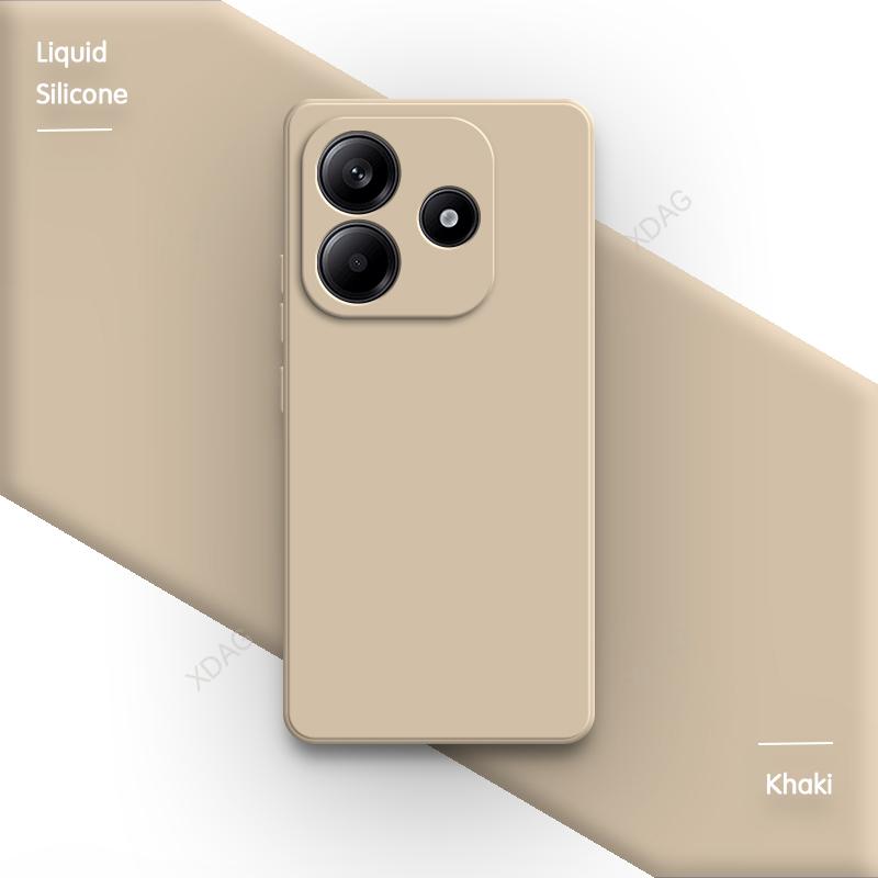 Liquid Silicone Phone Case for Redmi Note 14 Pro Plus Pro+ 14S Note14 14Pro 4G 5G Original Soft Back Cover Classic Shell Housing