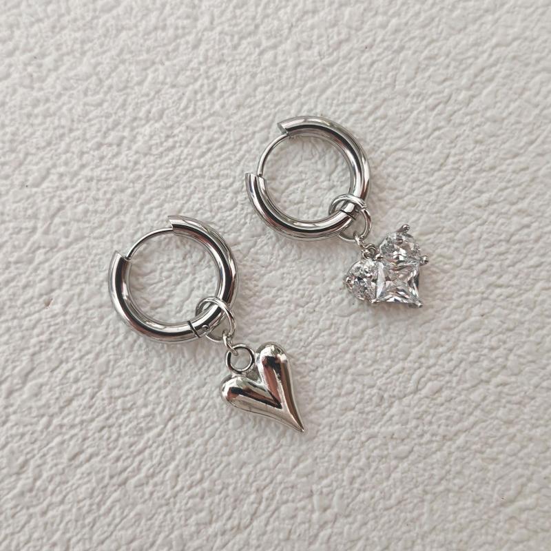 Pink Love Heart Zircon Pendant Earrings For Women Earrings Party Gifts Earrings For Women Jewelry Accessories