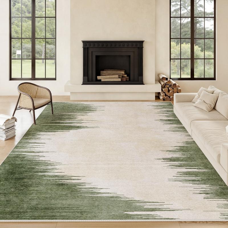 Green Carpets for Living Room French Cream Style Bedroom Decor Thick Rug Washable Lounge Anti-slip Carpet Home Soft Bedside Mat