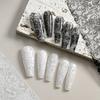 10rolls Black White Lace Nail Foils Stickers Sexy Flowers Design Nail Arts Decals Nails Salon Adhesive DIY Manicure Styling Tool