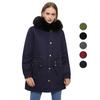 Women's Winter Parka Coat Thickened Fleece Lined Padded Warm Hooded Long Military Puffer Jacket Faux Fur Overcoat Casual Fashion Outdoor Outerwear New