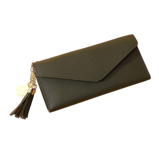 Women Slim Card Wallet Short Long Wallet with ID Window Zippered Coin Pocket Card Holder Wallet for Travel Shopping