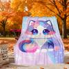 Cat Galaxy Outdoor Flannel Blankets, Outdoor Travel, Home Blankets, Fan Gifts,Suitable for All Seasons, Christmas Gifts. R1127170