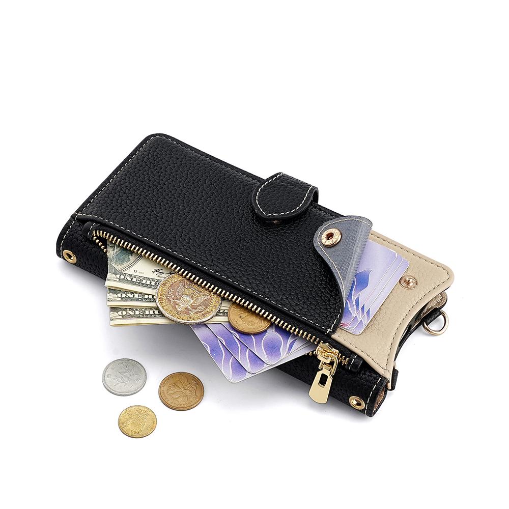 For Oppo A5x 5G Leather Case Wallet Stand Cover Irregular Tail Style with Chain Strap