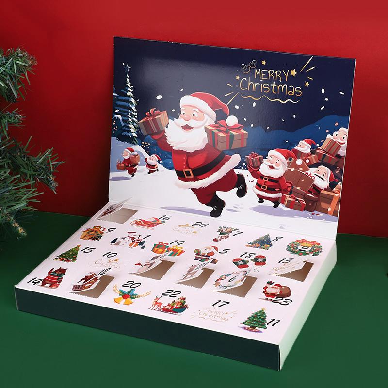 24Grids Christmas Countdown Advent Calendar Empty Boxes DIY Fillable Surprise Gift Box for Kids Christmas Festival New Year 2026