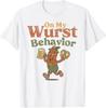 ON My Wurst Behavior Funny Vintage German Oktoberfest Tee T-Shirt