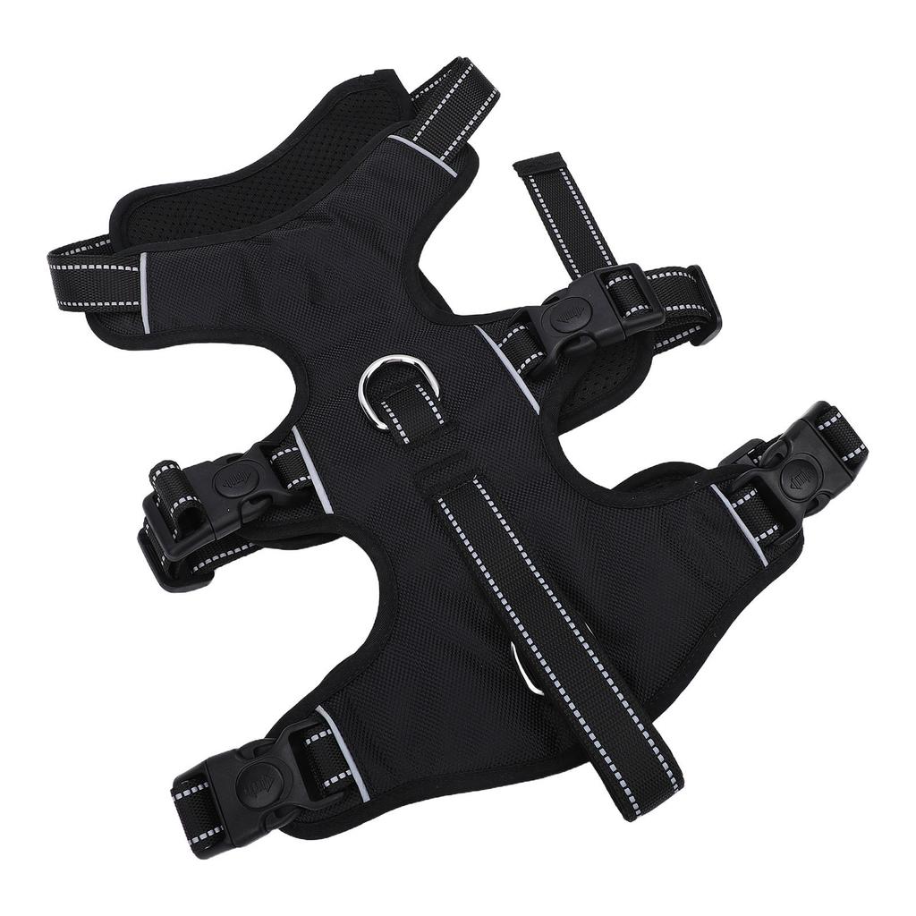 Dog Vest Harness with Leash Multifunctional Double Buckle No Pull Comfortable Breathable Mesh Dog Harness Leash Set L