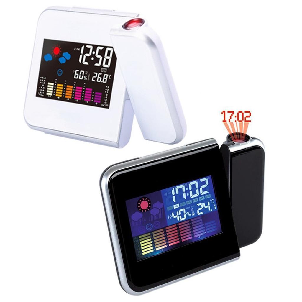 LED Digital Projection Clock with Large Screen and USB Charging Port